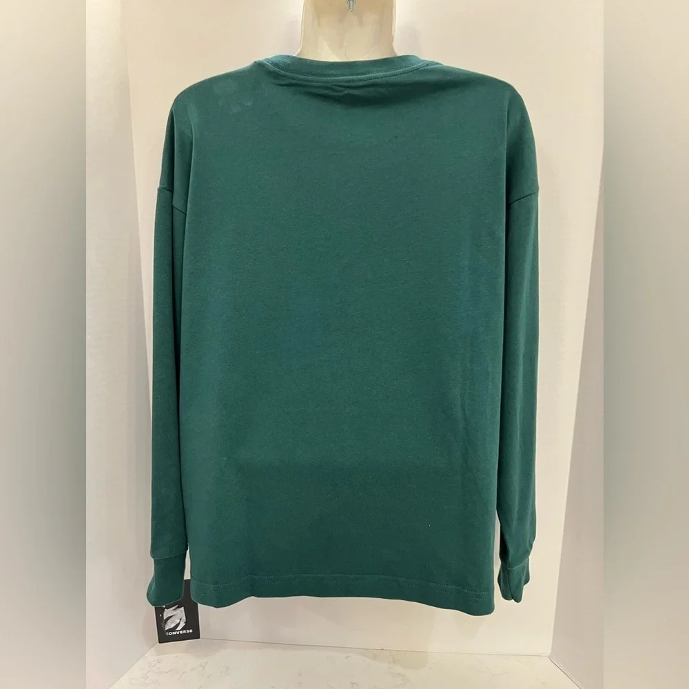 Converse Green Crewneck Sweater with Relaxed Fit